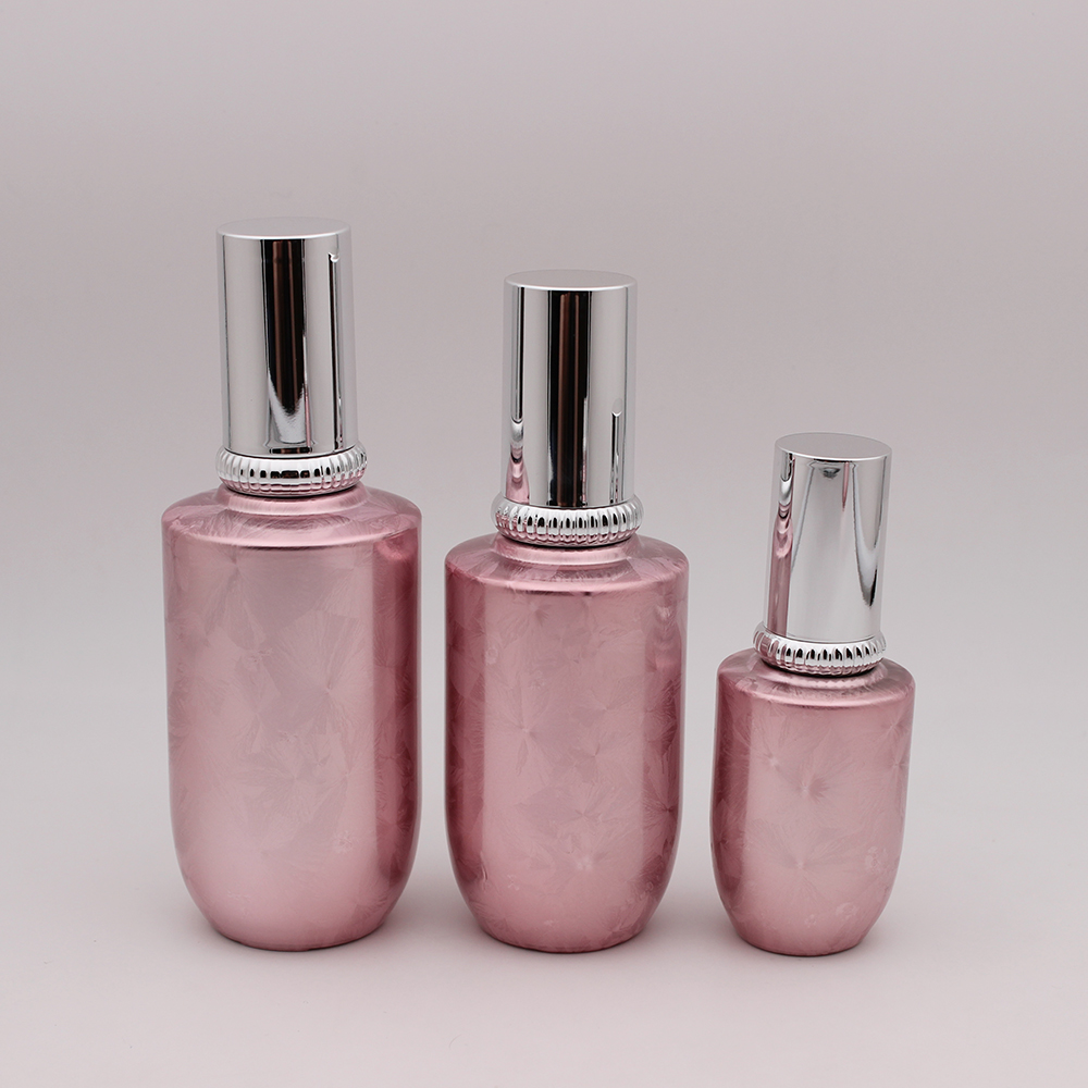 luxury glass cosmetic bottles and jars for cosmetic packaging