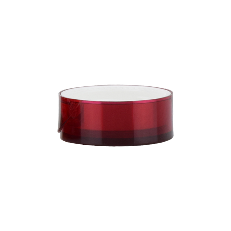 luxury glass cosmetic packaging empty red colored glass jar round cosmetic cream jar for sale