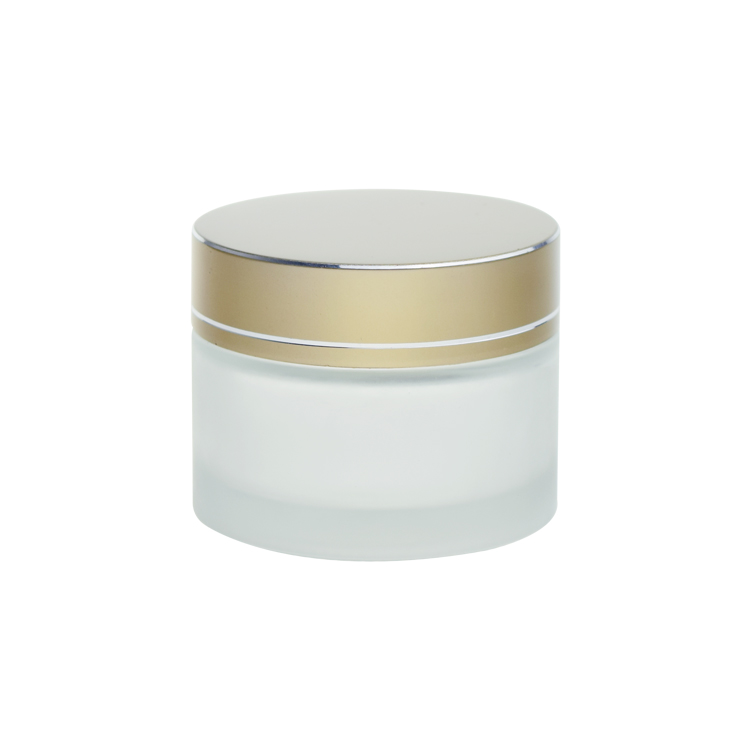 luxury glass cream jar 30 g 30 ml gold lid cosmetic jar