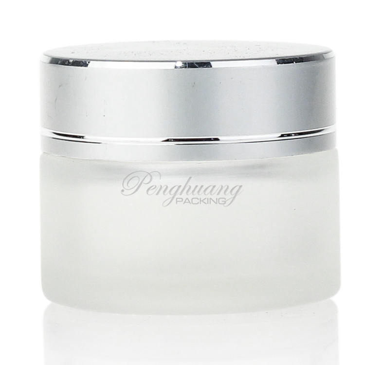 luxury glass jar 15ml cosmetic packaging jar 0.5oz cream jar 15g with cap