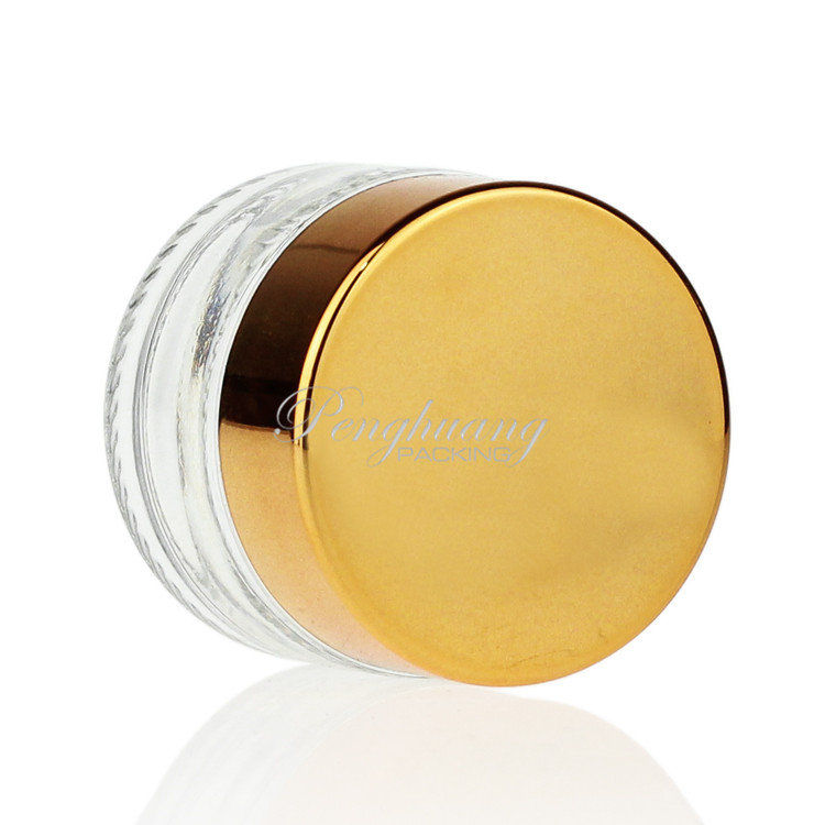 luxury glass jar 15ml cosmetic packaging jar 0.5oz cream jar 15g with cap