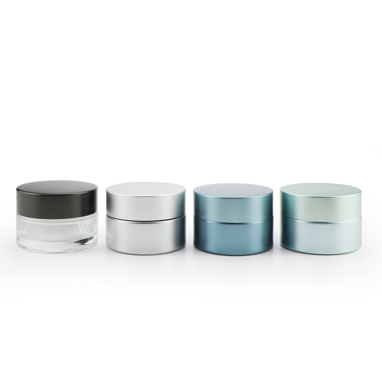 luxury high quality 5g 10g 15g 20g 30g 50g 100g cosmetic black glass jar for face cream