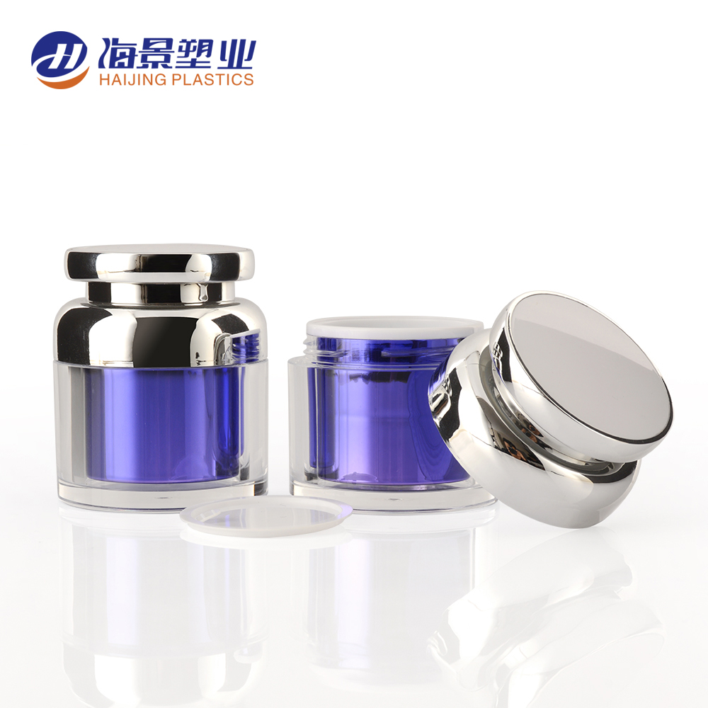 luxury jar premium acrylic empty face cream jar 30g 50g cosmetic container plastic body scrub jars