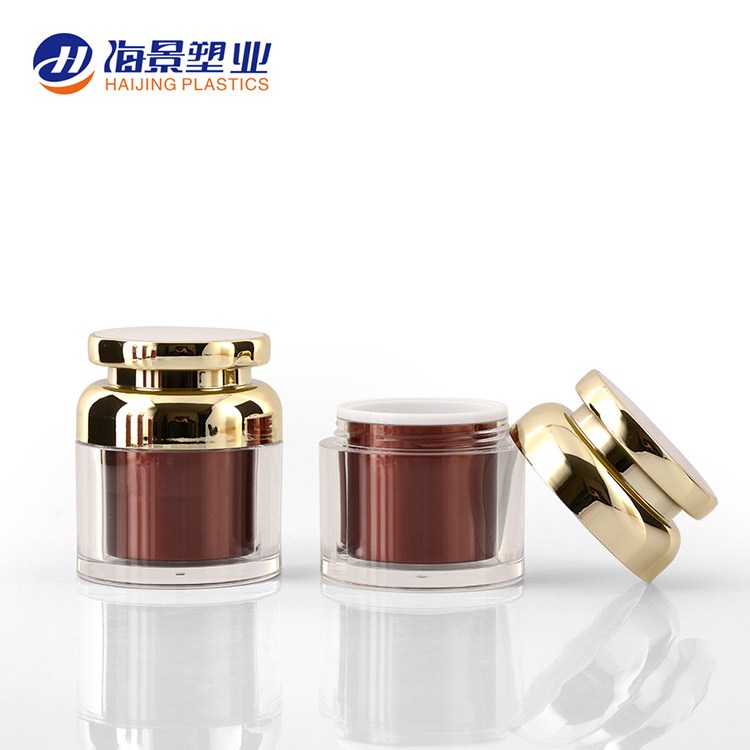 luxury jar premium acrylic empty face cream jar 30g 50g cosmetic container plastic body scrub jars