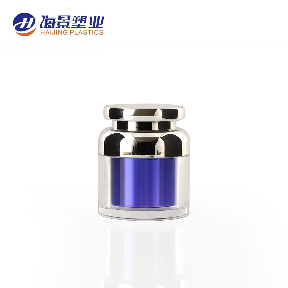 luxury jar premium acrylic empty face cream jar 30g 50g cosmetic container plastic body scrub jars