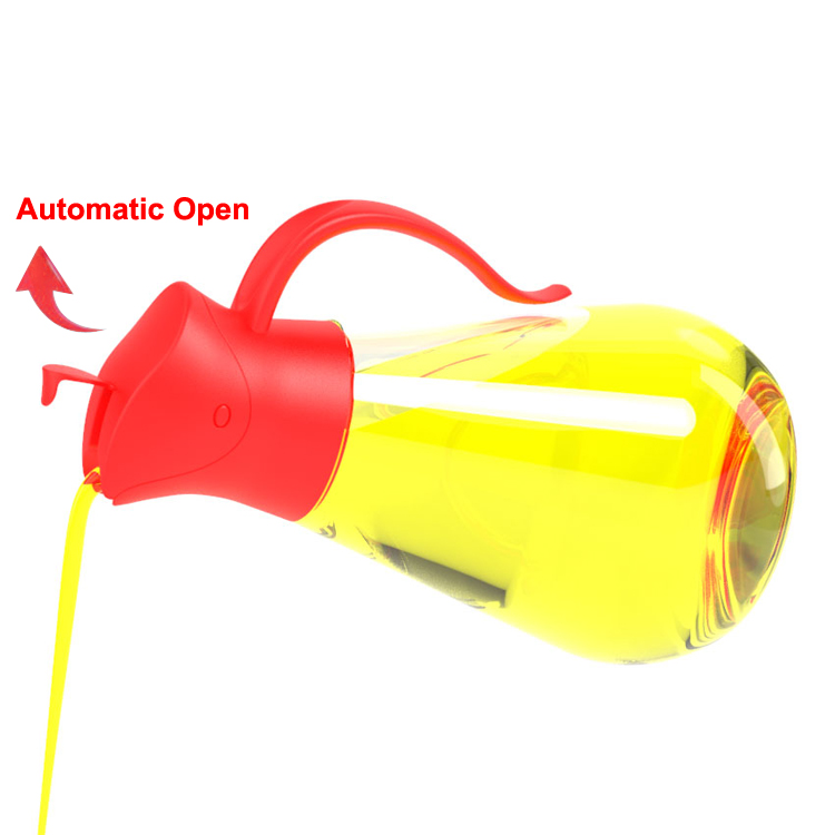 luxury kitchen empty 550ml automatic open cooking marasca square glass essential fancy olive essential oil dropper bottle