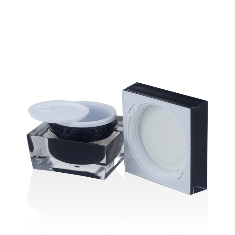 luxury matte cosmetic jar 15g 30g black glass cosmetic jar 50g for facial cream