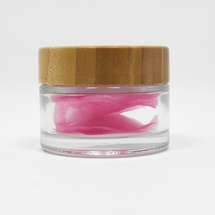 luxury matte silver lid 50ml glass jars 5g 10g 20g 30g 50g 100g 200g custom colored frosted gradient purple glass cream jar