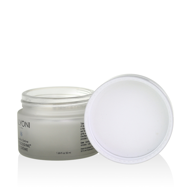 luxury matte silver lid 50ml glass jars 5g 10g 20g 30g 50g 100g 200g custom printing gradient matte grey glass cream jar