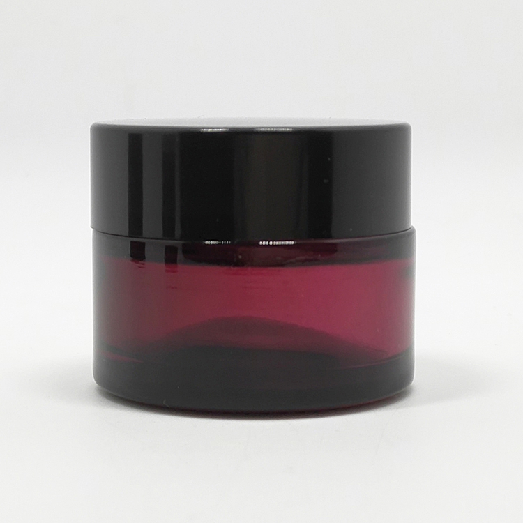 luxury matte silver lid 50ml glass jars 5g 10g 20g 30g 50g 100g 200g custom printing gradient matte grey glass cream jar