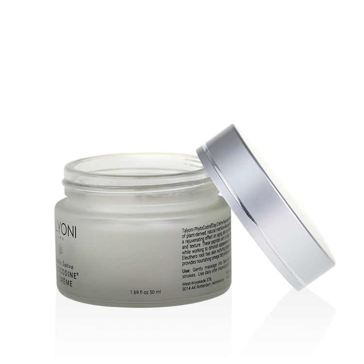 luxury matte silver lid 50ml glass jars 5g 10g 20g 30g 50g 100g 200g gradient matte grey wide mouth glass cream jar