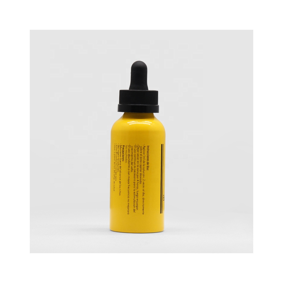 luxury metal frosted printing aluminum essential oil dropper bottle 100ml 30ml