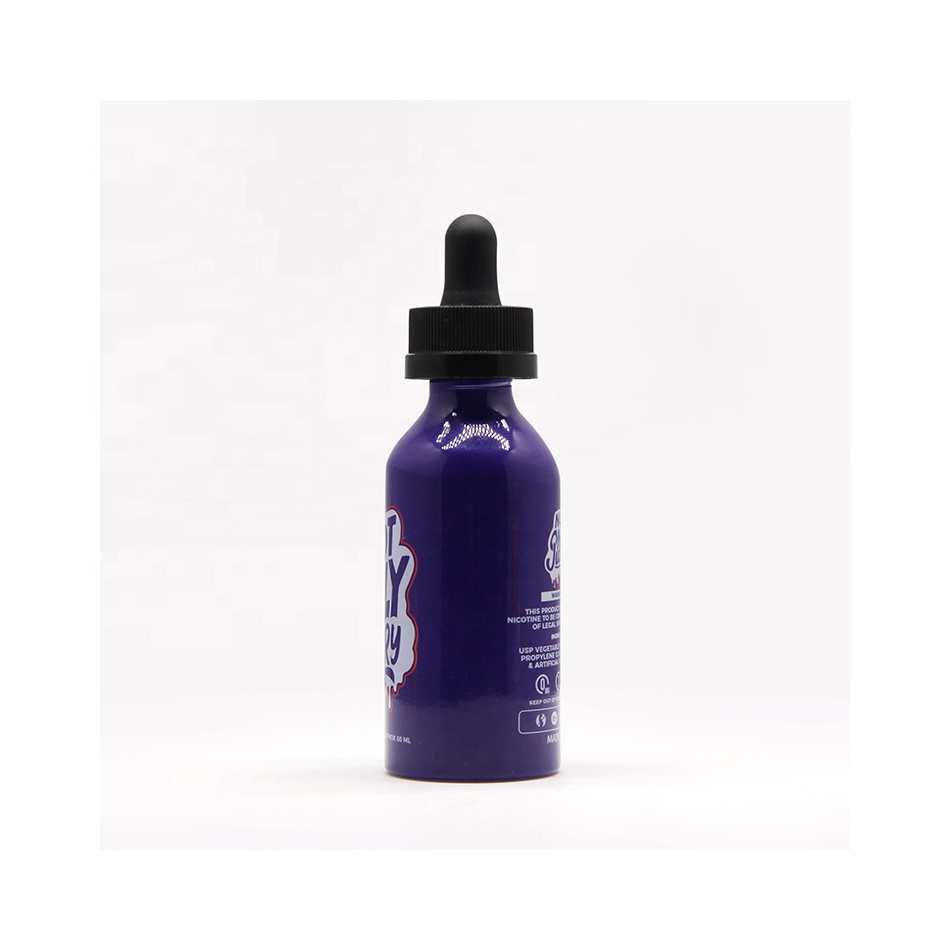 luxury metal frosted printing aluminum essential oil dropper bottle 100ml 30ml