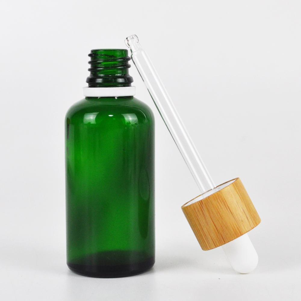 luxury packaging 1oz 30ml clear green eliquid glass dropper bottle with box