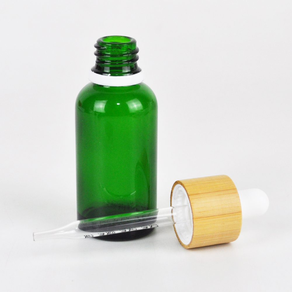 luxury packaging 1oz 30ml clear green eliquid glass dropper bottle with box