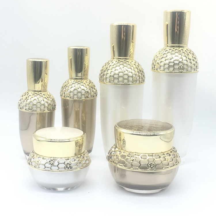 luxury peal white acrylic jar 15g/30g/50g/30ml/50ml/80ml/100ml 120ml cream jar container lotion bottle cosmetic jar