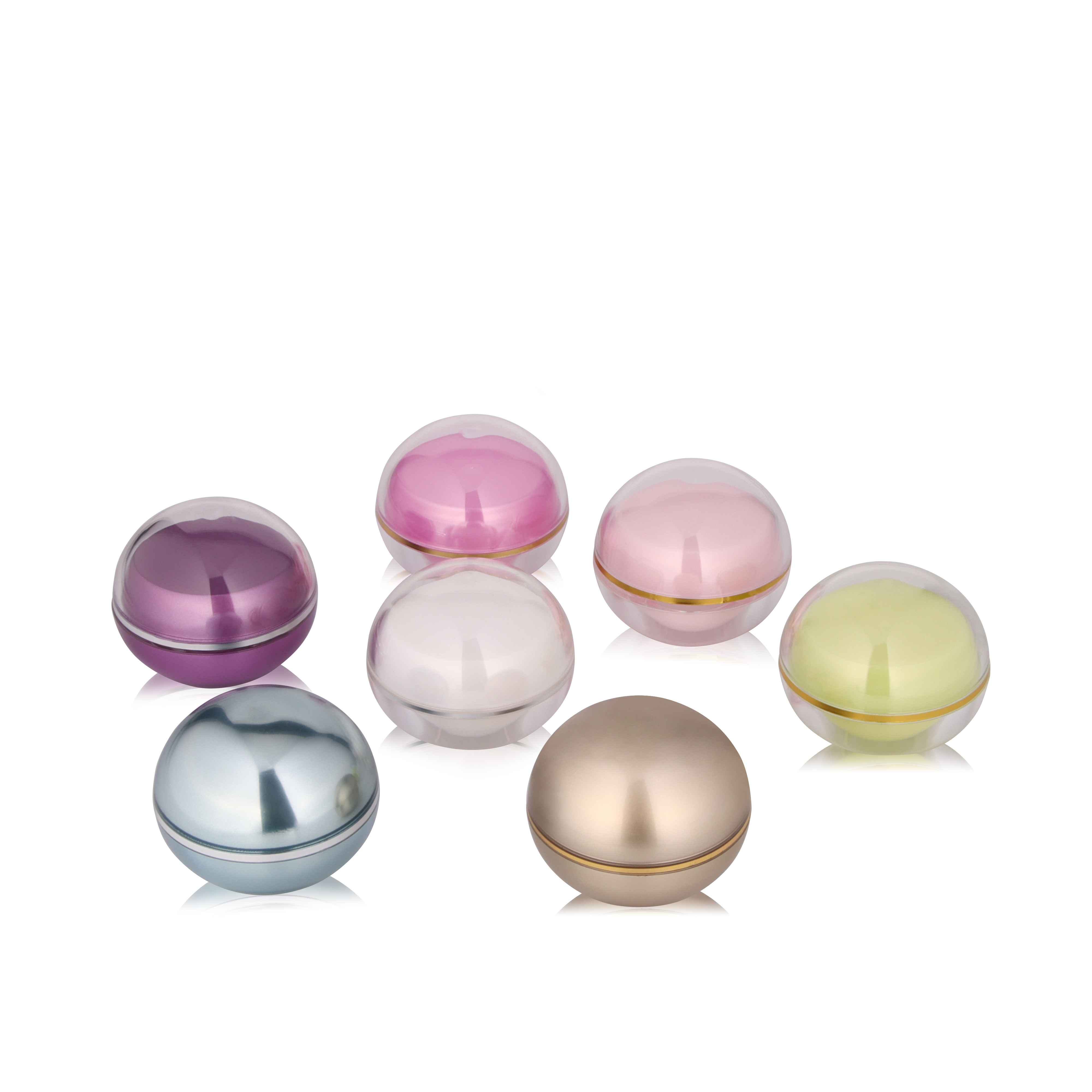 luxury plastic round ball cream jar cosmetic jars in stock