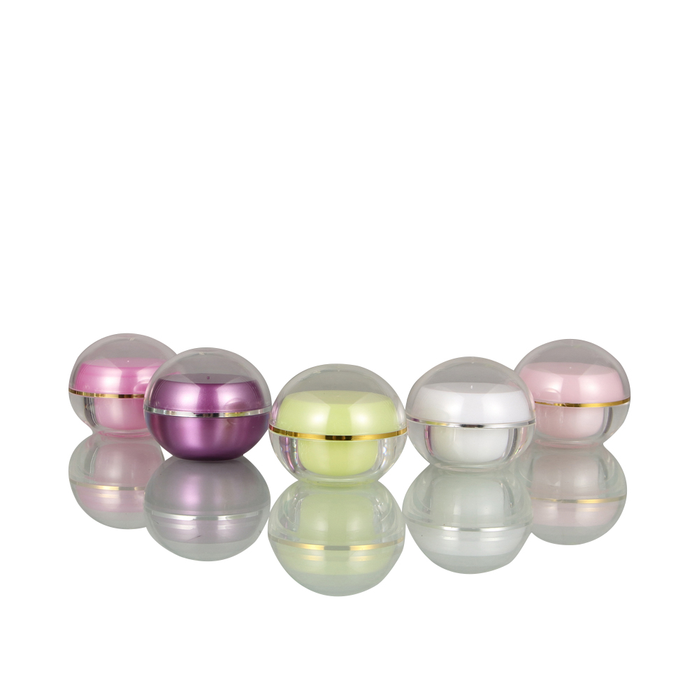 luxury plastic round ball cream jar cosmetic jars in stock