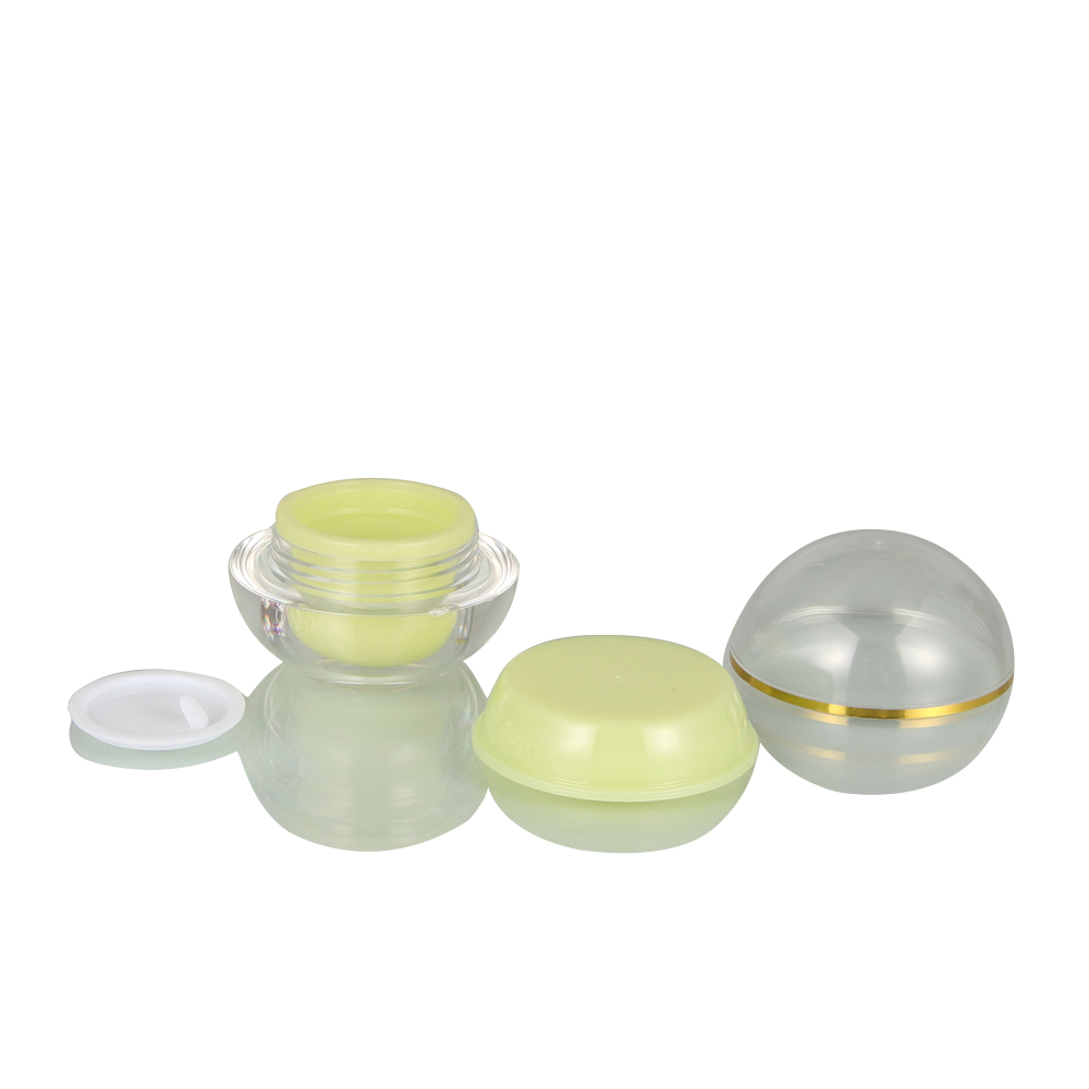luxury plastic round ball cream jar cosmetic jars in stock