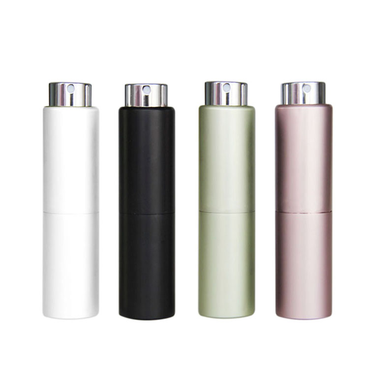 luxury refillable  8ml metal aluminum travel pocket portable twist up perfume pen atomizer spray pump bottle