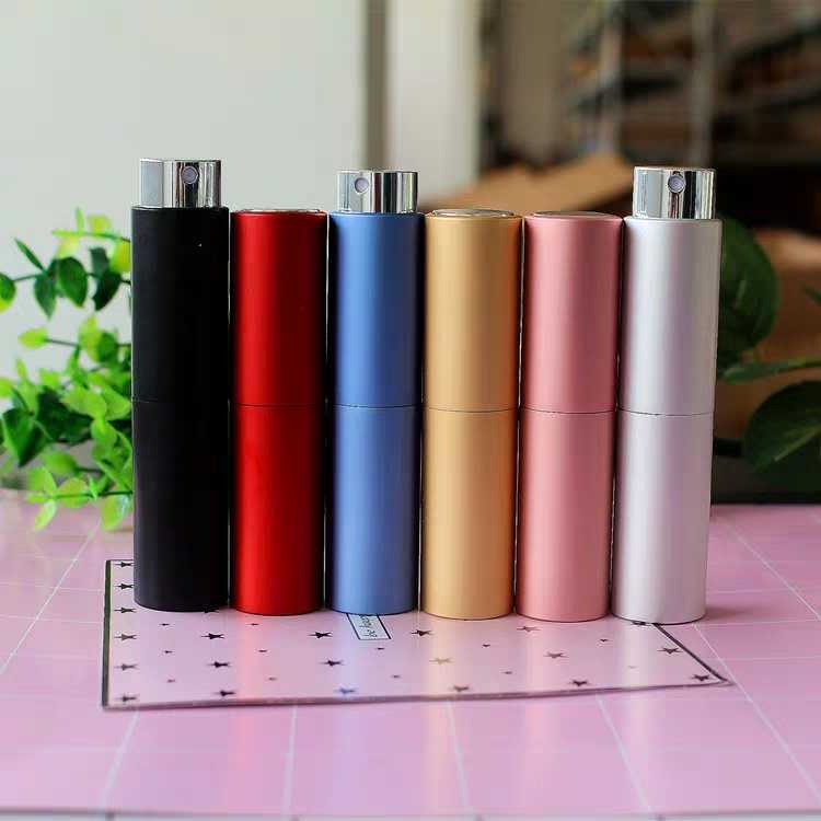 luxury refillable 8ml metal aluminum travel pocket portable twist up perfume pen atomizer spray pump bottle