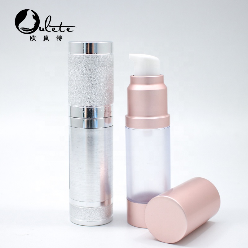 luxury rose gold PETG fine mist spray bottle plastic cosmetic airless bottle