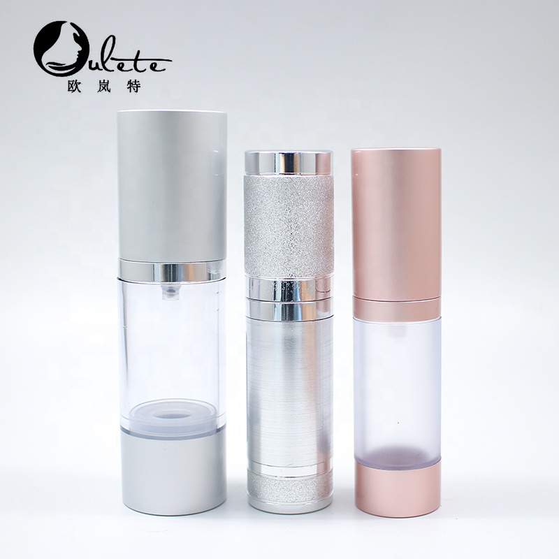 luxury rose gold PETG fine mist spray bottle plastic cosmetic airless bottle