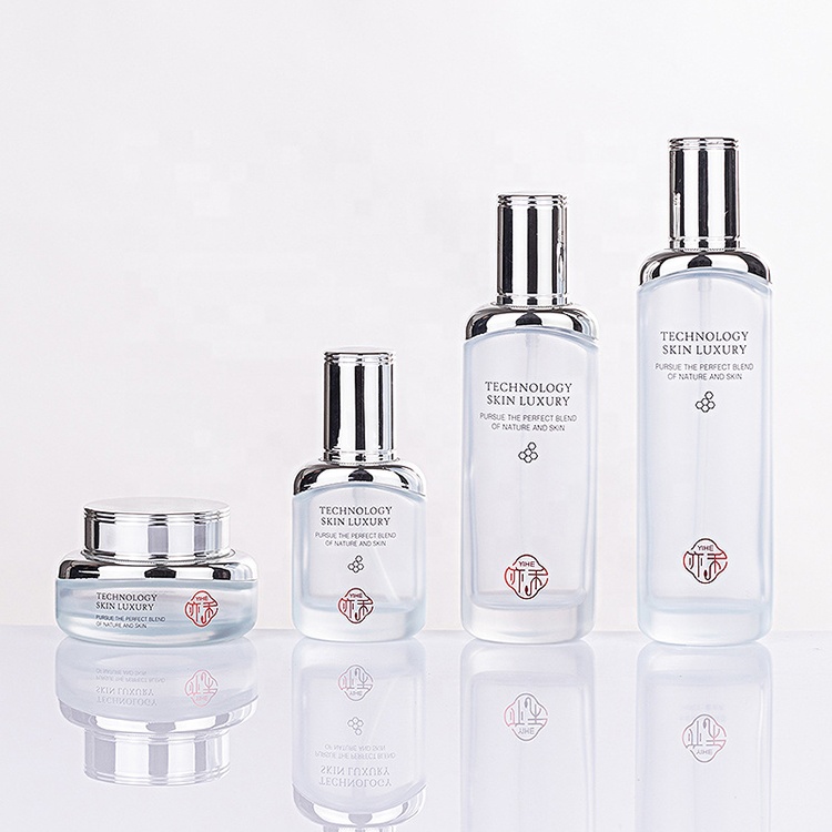 luxury rose gold crystal cosmetic packages glass skincare containers radian bottle and jar