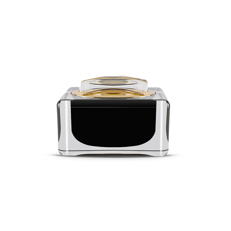 luxury skin care cream and lotion container white square double wall acrylic cosmetic jar with pp inner