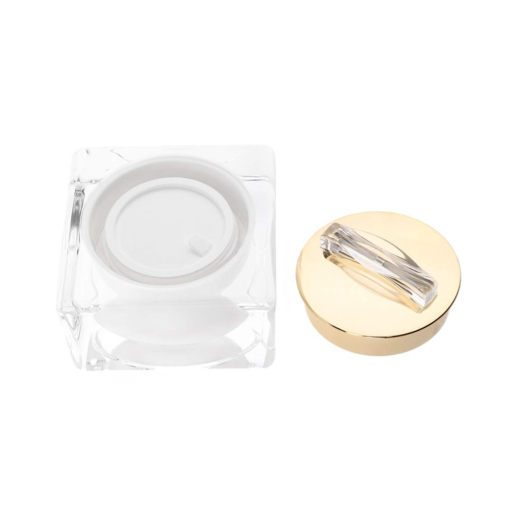 luxury skin care cream and lotion container white square double wall acrylic cosmetic jar with pp inner