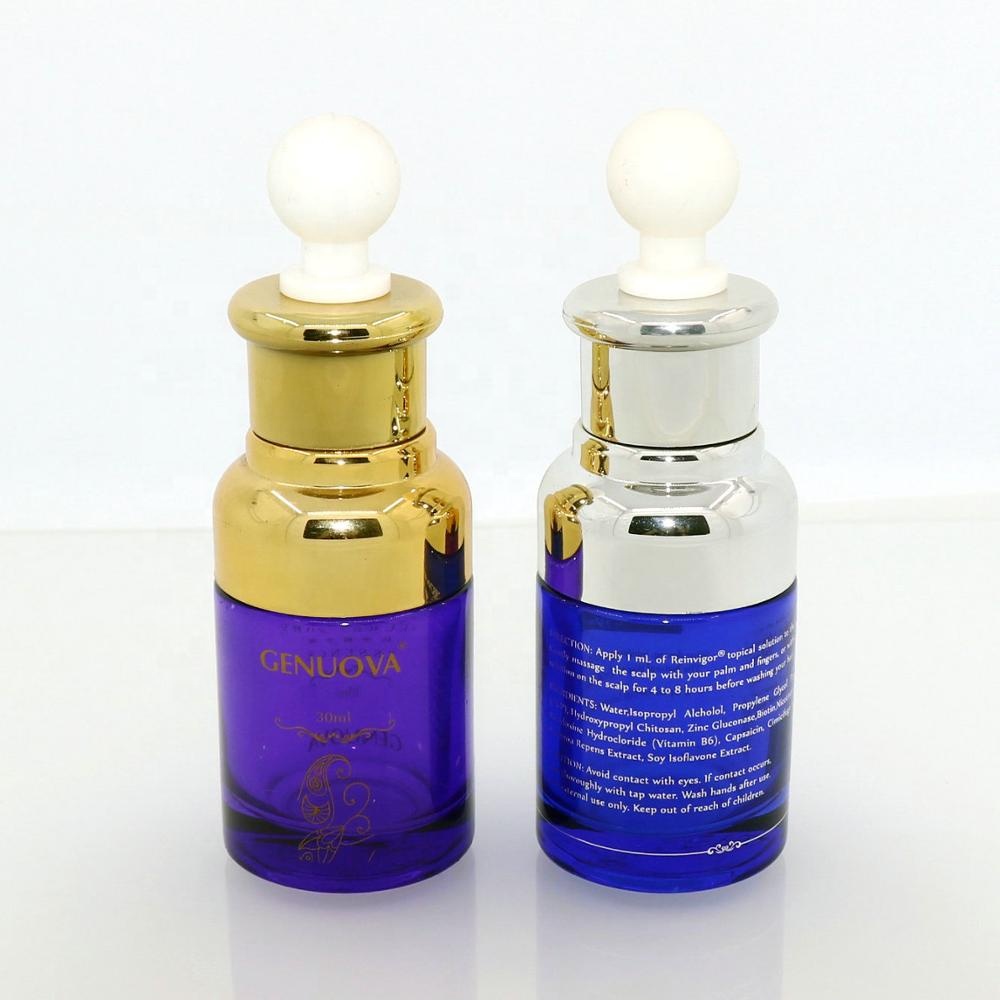 luxury skin care violet purple black glass dropper bottles 20ml 30ml 50ml