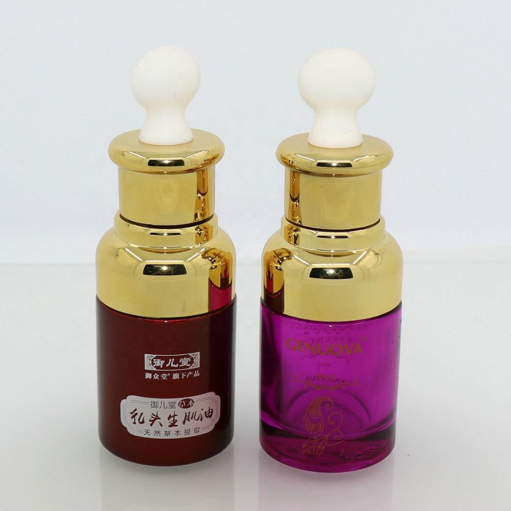 luxury skin care violet purple black glass dropper bottles 20ml 30ml 50ml