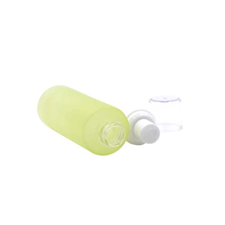 luxury skincare glass serum bottles set 15ml 30ml 50ml 100ml frosted green essential oil pump bottles