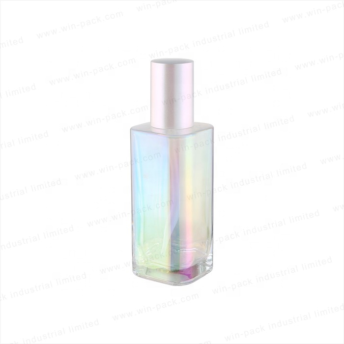 luxury square UV coating color cosmetics lotion bottle with pump and face cream jar packaging wholesale