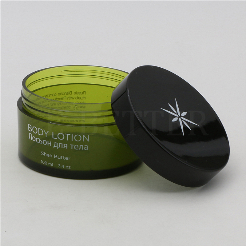 luxury transparent PET cosmetic cream jars 150ml for facial use