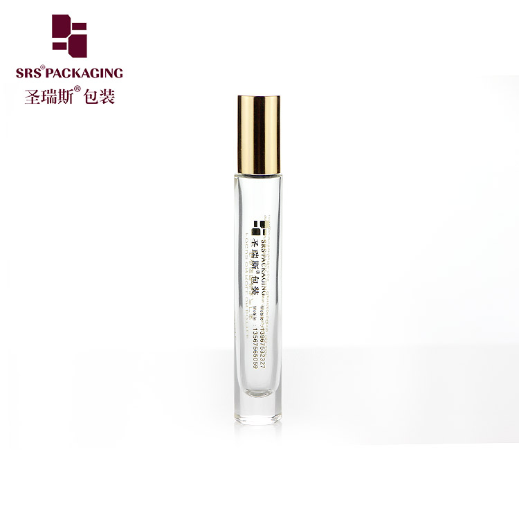 luxury transparent thick wall 10 ml roll on perfume bottle glass