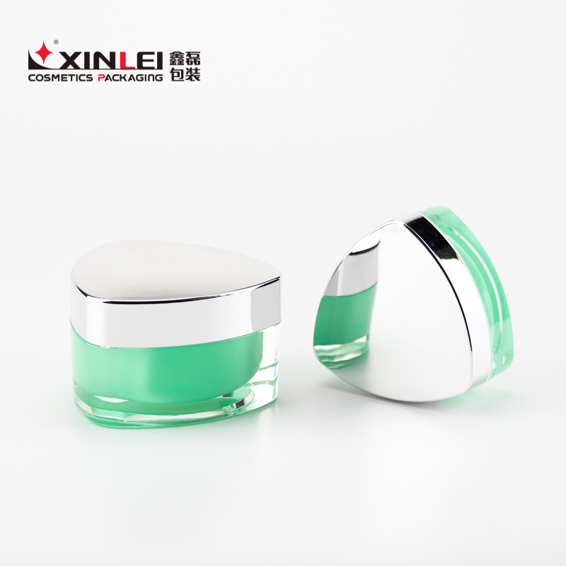 luxury triangle shape cosmetic jar 50gfor cream