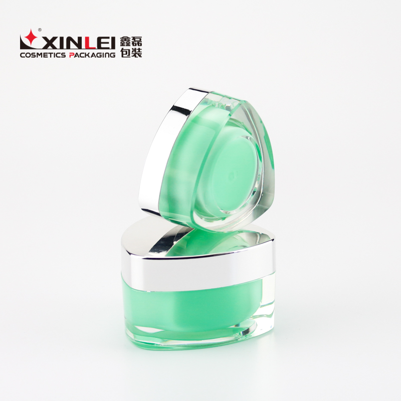 luxury triangle shape cosmetic jar 50gfor cream