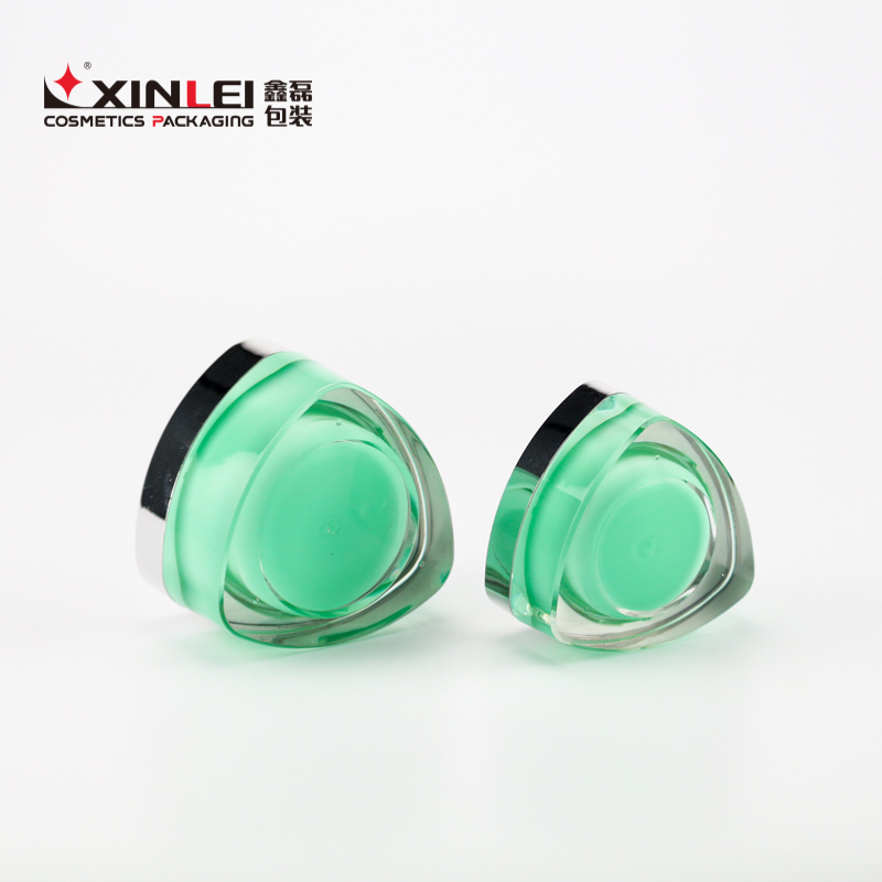 luxury triangle shape cosmetic jar 50gfor cream