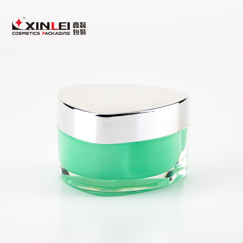 luxury triangle shape cosmetic jar 50gfor cream