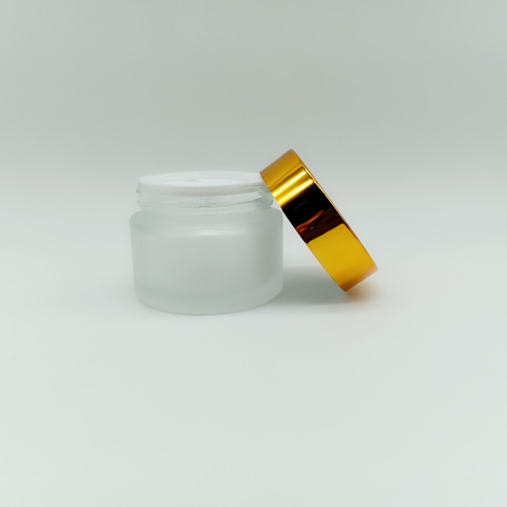 luxury unique 5ml 10ml 20ml 30ml 50ml 100ml Customized Cosmetic Packaging Glass Amber Cream Jar with plastic black aluminum cap