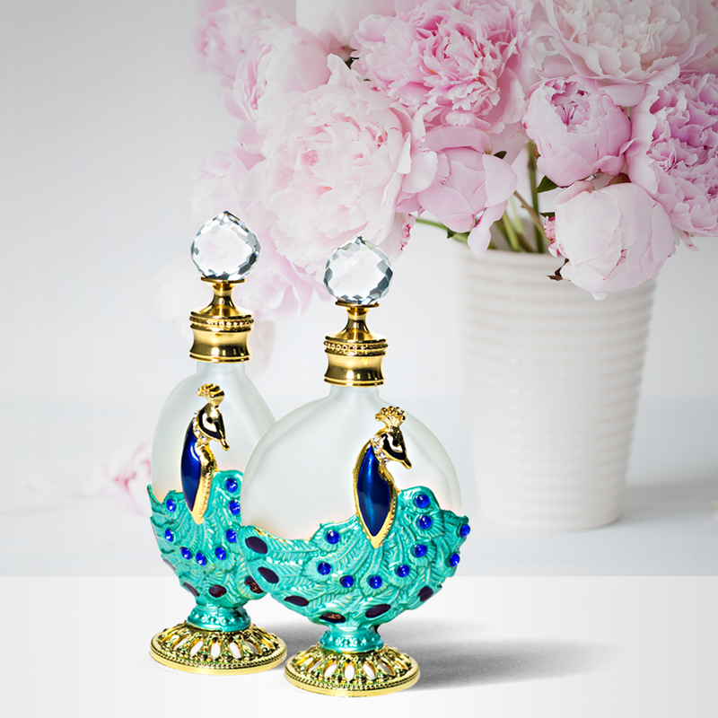 luxury unique perfume empty glass bottle custom gold for women m