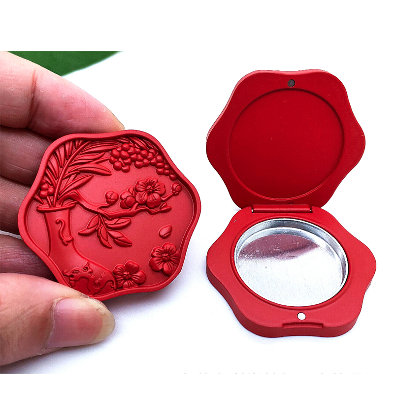magnetic refill lip balm container with mirror