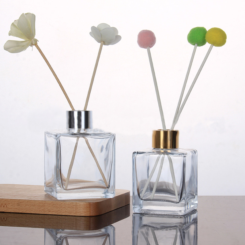 manufacturer 50ml 100ml 150ml aroma square empty glass reed diffuser bottle