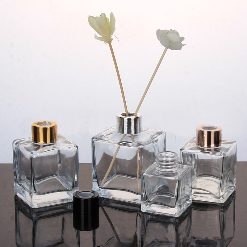 manufacturer 50ml 100ml 150ml aroma square empty glass reed diffuser bottle