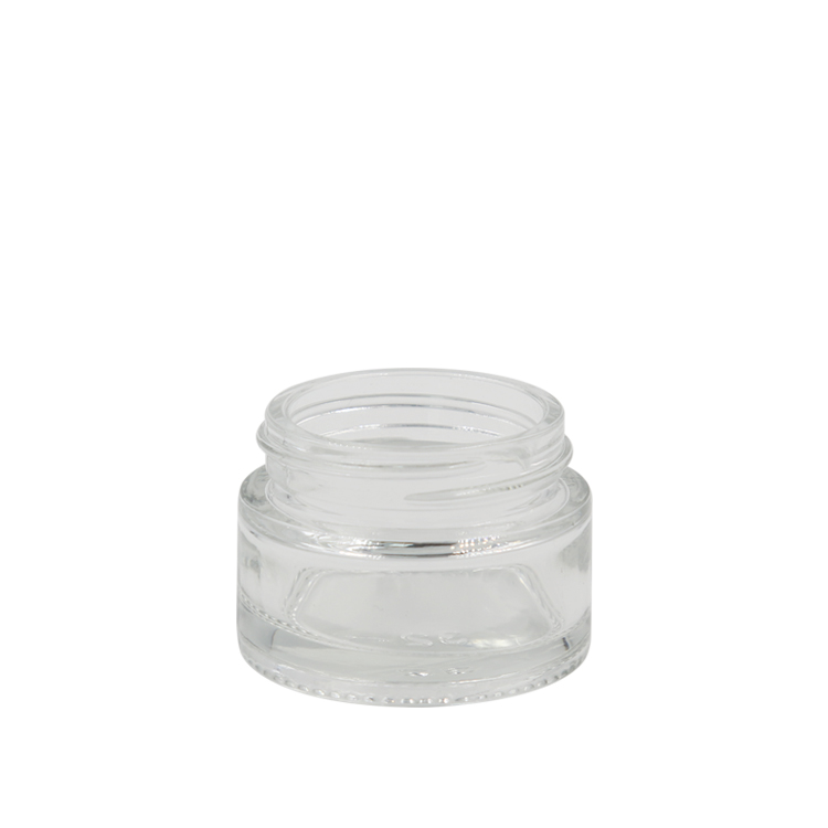 manufacturer cosmetic glass container black screw cap skincare cream lotion glass jar