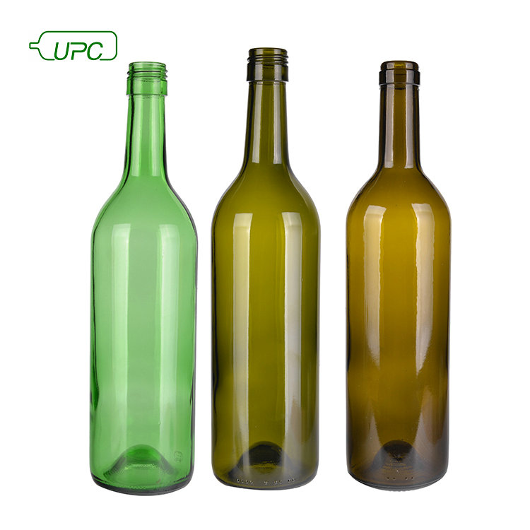 manufacturer custom brandy burgundy 750ml glass wine bottles