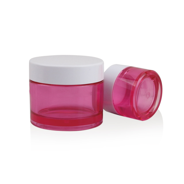 manufacturer hot sale product 250g clear round plastic white PETG jar with lid for cosmetic cream hair care 8oz jar with lid