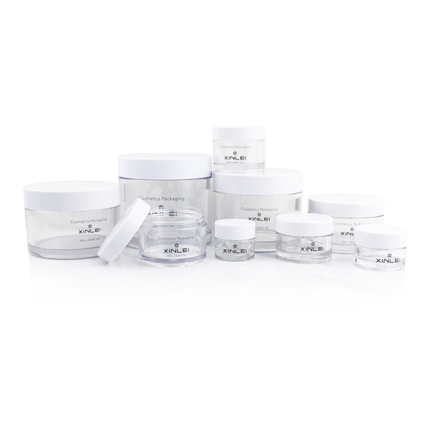 manufacturer hot sale product 8oz 250g clear round plastic white PETG jar with lid for cosmetic cream hair care also for spice