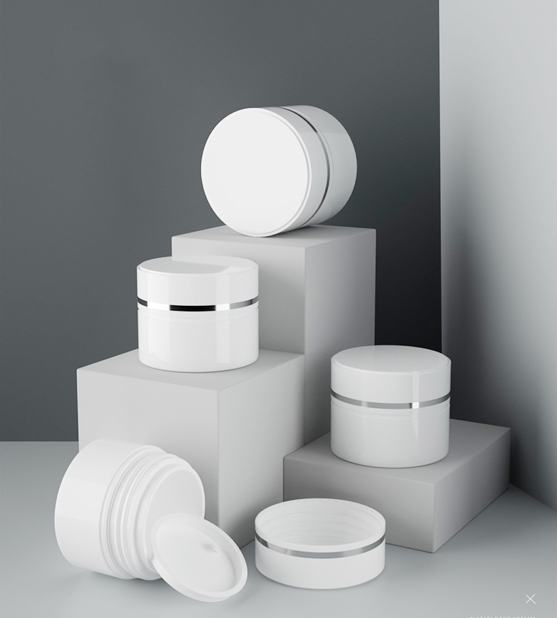 manufacturer white AS lipscrub container plastic jar with lid screw